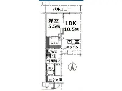 シティコート目黒3号棟 3(1LDK/5階)の間取り写真