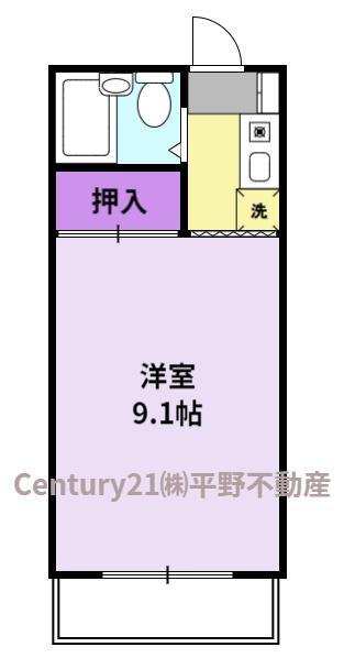 青沼ビル(1K/1階)の間取り写真