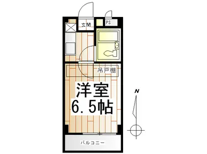 フジヨシビルA(1K/2階)の間取り写真
