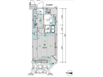 メインステージ亀戸IV(1K/8階)の間取り写真