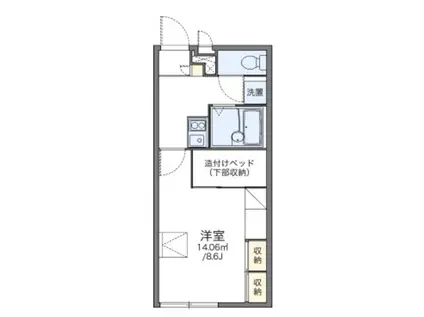 レオパレスピエールコリーネ(1K/3階)の間取り写真