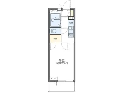 レオパレスブランシェ(1K/2階)の間取り写真