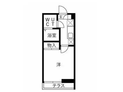 ベルフルール西船橋(1K/1階)の間取り写真