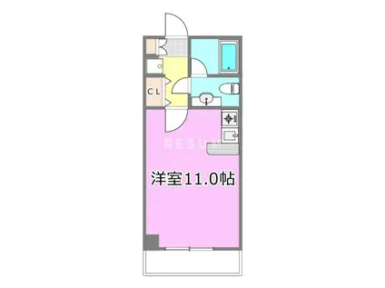 チハヤアネックスビル(ワンルーム/3階)の間取り写真