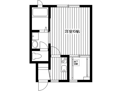POIREOYAMADAI(1K/1階)の間取り写真