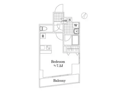 CALDO池袋R(1K/6階)の間取り写真