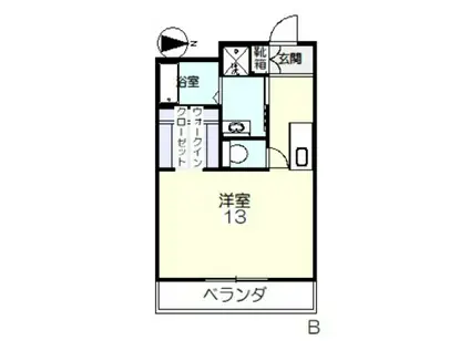 MALULANI(ワンルーム/3階)の間取り写真