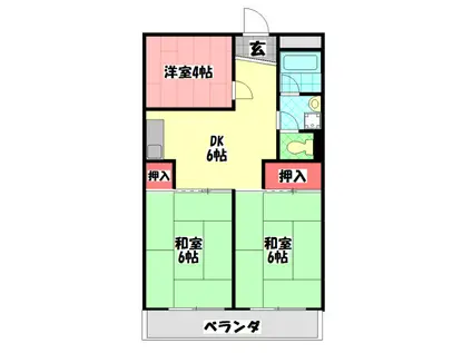 ロイヤルハイツ木村1号館(3DK/3階)の間取り写真