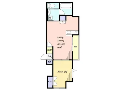 J MAISON(1LDK/2階)の間取り写真