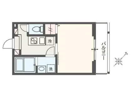 MELDIA岩槻III(1K/1階)の間取り写真