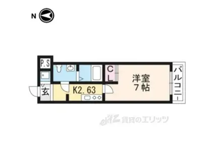 アイーズ荘(1K/2階)の間取り写真