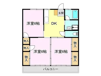 リバーレ(3DK/2階)の間取り写真