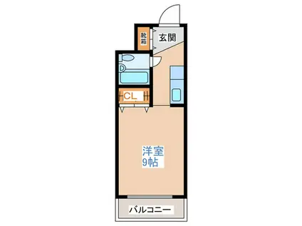 メゾン・ド・シュバル(ワンルーム/1階)の間取り写真