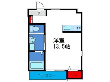 ディオコーポはりなかの(ワンルーム/4階)の間取り写真