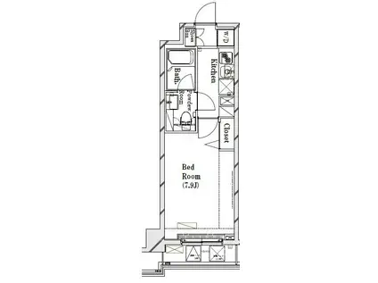 ときわ台グレイスヒルズ(1K/1階)の間取り写真