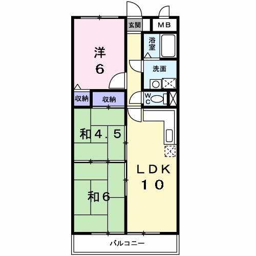 グランドゥール畦野(3LDK/2階)の間取り写真