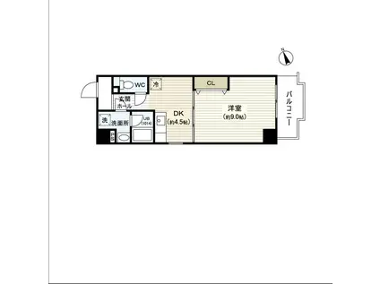 ウェーヴ長町一丁目(1DK/8階)の間取り写真