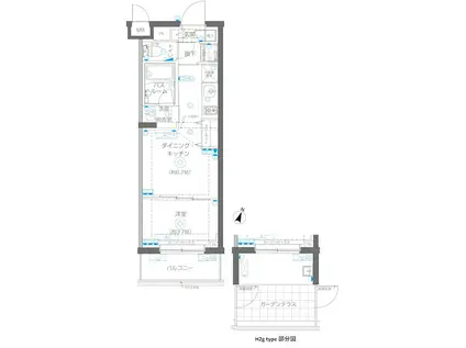 ZOOM蒲田イースト(1DK/1階)の間取り写真