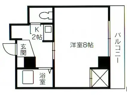 ハーモニー光町(1K/5階)の間取り写真