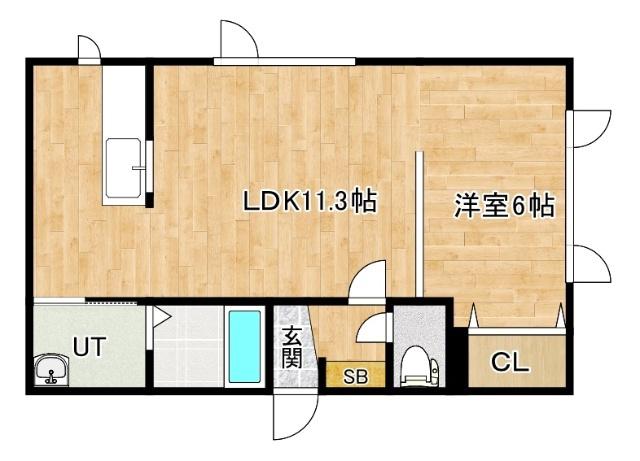 シェラトンハイツ(1LDK/1階)の間取り写真