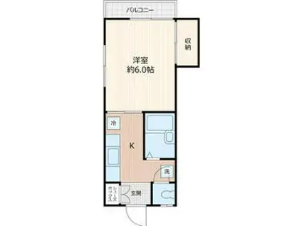 メゾン姉崎(1K/1階)の間取り写真