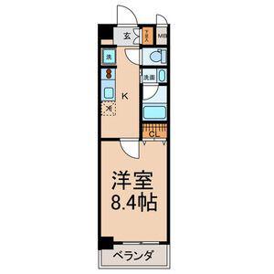 ノーブルスクエア(1K/2階)の間取り写真