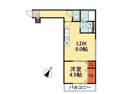 イーグルワン(1LDK/3階)の間取り写真