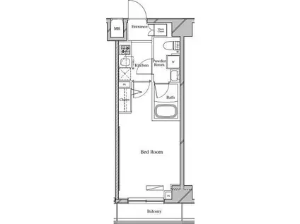 ラフィスタ中板橋(1K/4階)の間取り写真