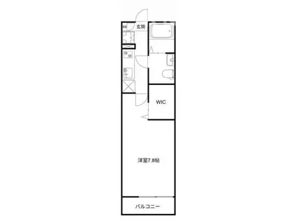 MQUARTO福生(1K/3階)の間取り写真