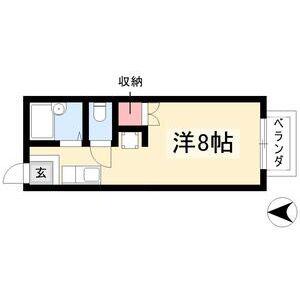 ハイツアポロ(1K/2階)の間取り写真