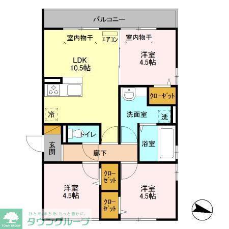 ルーチェ(3LDK/2階)の間取り写真