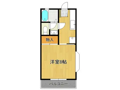 サンハイツみやび2(1K/2階)の間取り写真