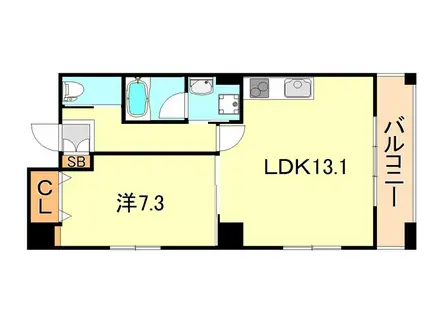 パークビュー明石(1LDK/7階)の間取り写真