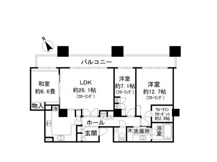 シャトー共栄(1SLDK/3階)の間取り写真
