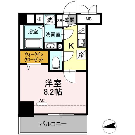 レガーロ仙台駅東(1K/5階)の間取り写真
