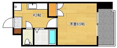 NEWS壱番館(1K/6階)の間取り写真