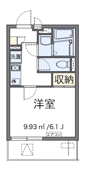 ノーヴェ・テラス(1K/1階)の間取り写真