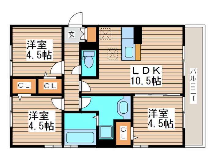 ルーチェ(3LDK/2階)の間取り写真