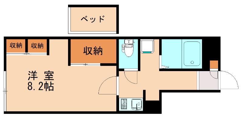 レオパレス立岩(1K/2階)の間取り写真