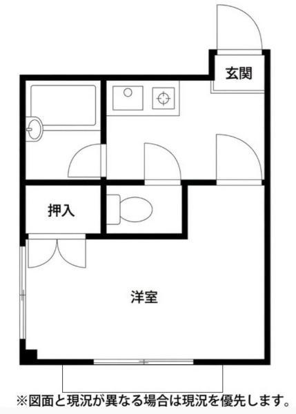 佃コーポ2(1K/1階)の間取り写真