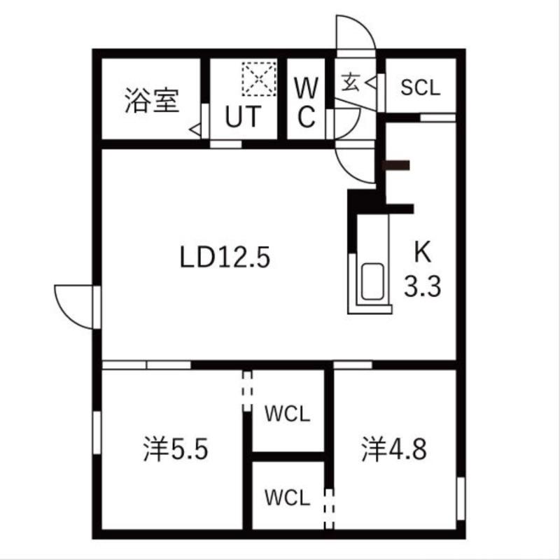 BLANC IRIS HIRAGISHI(2LDK/4階)の間取り写真