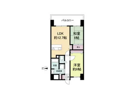 LA DOUCEUR山王(2LDK/11階)の間取り写真