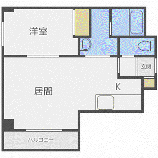 サンシャイン1-9(1LDK/3階)の間取り写真