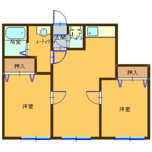 コート312(2LDK/2階)の間取り写真
