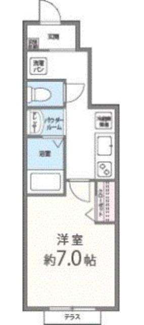 ヴェルドミール園田(1K/1階)の間取り写真