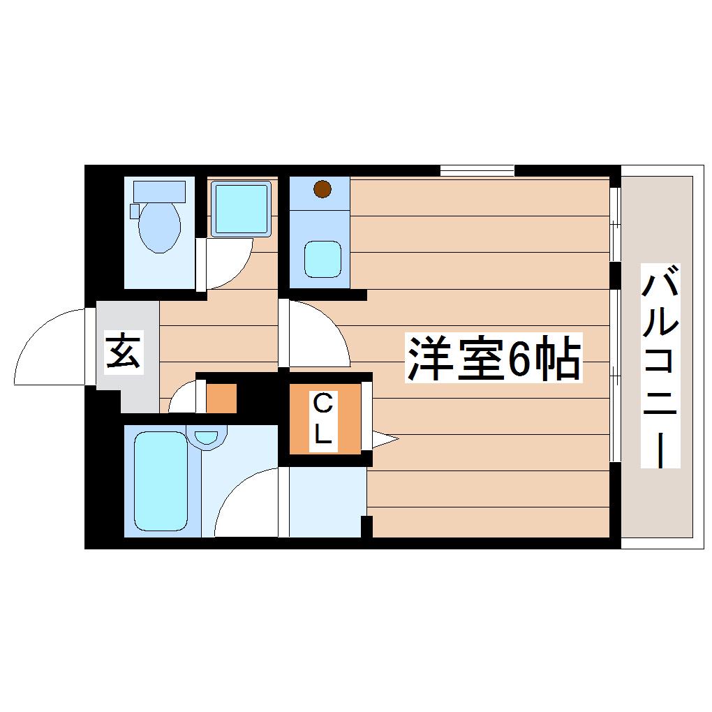NOBLECITY(ワンルーム/3階)の間取り写真