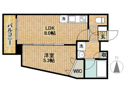 COURT BLANCHE(1LDK/6階)の間取り写真