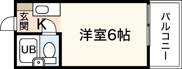 サンライズ五観橋II(ワンルーム/1階)の間取り写真