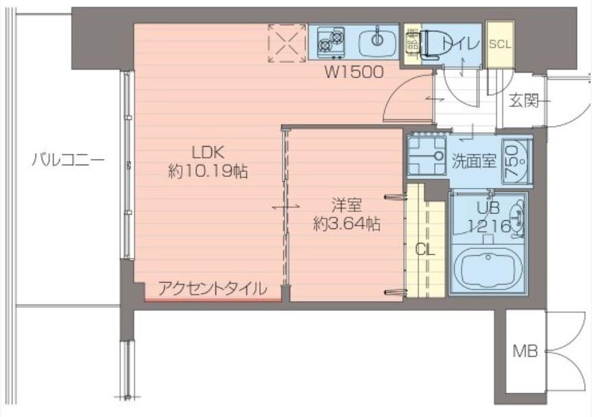 プレジオ御幣島(1LDK/13階)の間取り写真