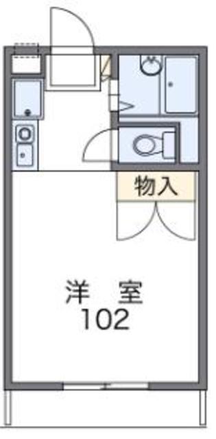レオパレスベルエポック(ワンルーム/1階)の間取り写真